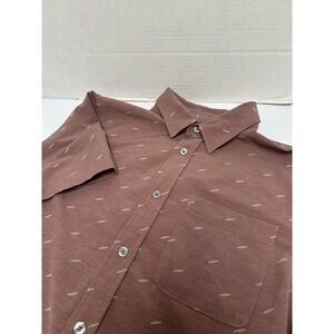 Vuori Mens Bridge Performance Stretch Woven Lightweight Button Front Shirt Small